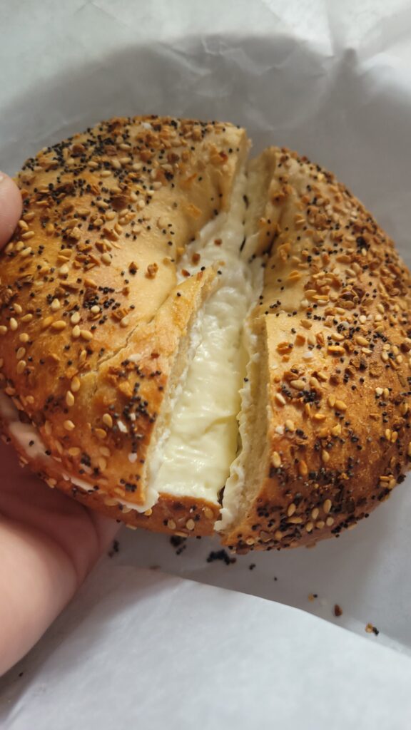 Bagel with cream cheese